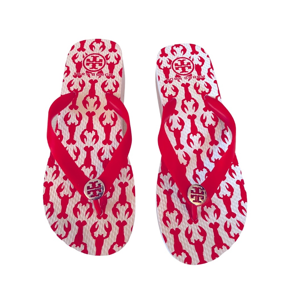 Tory Burch LOBSTER Flip Flop Platforms Size 9